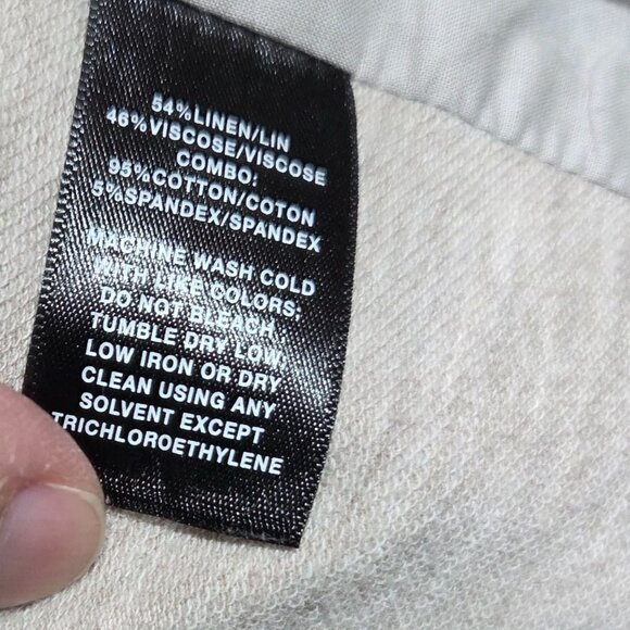 Lafayette 148 Jacket Medium Linen Blend Open Front Cinch Waist Neutral Lagenlook - Picture 5 of 8